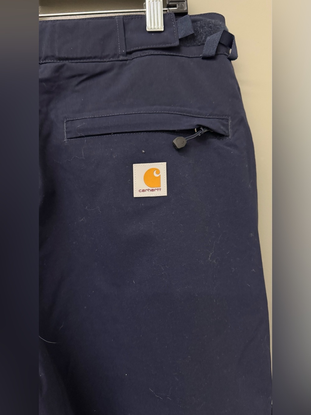 Carhartt Storm Defender Shoreline insulated waterproof pants in navy blue Mens M - Picture 6 of 6